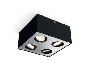Philips Spot Box 4 lichts zwart Philips Spot Box 4 lichts zwart