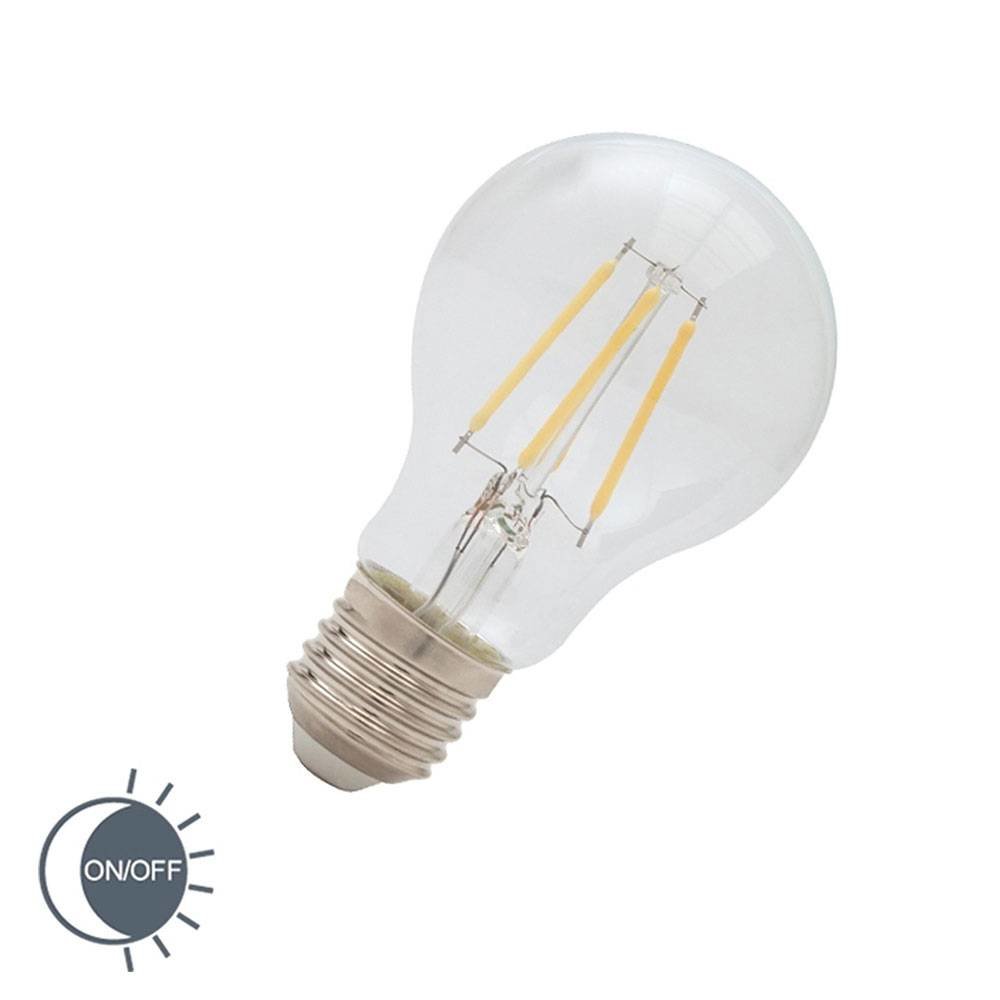 LED E27 lamp 4 Watt filament dag nacht sensor LED E27 lamp 4 Watt filament dag nacht sensor