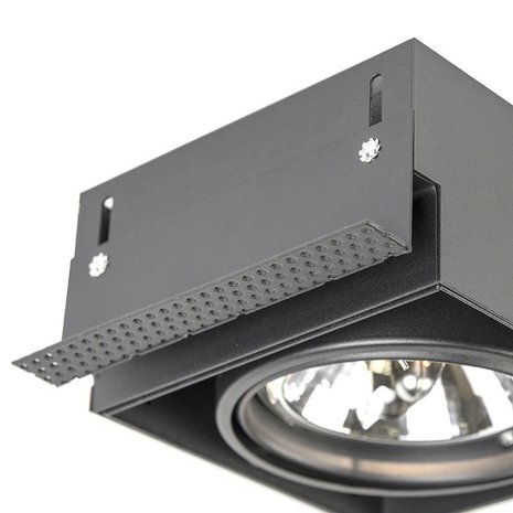 Inbouwspot Bado 1 lichts AR111 zwart Trimless