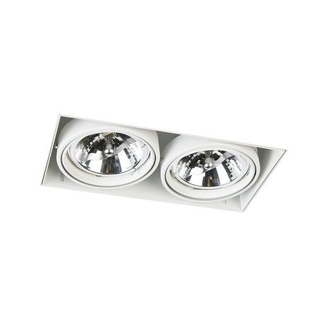 Lamponline Inbouwspot Bado 2 lichts AR111 wit Trimless Lamponline Inbouwspot Bado 2 lichts AR111 wit Trimless