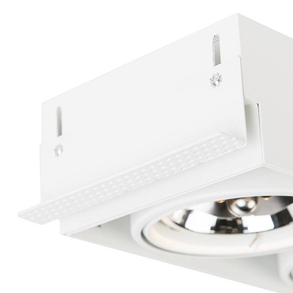 Lamponline Inbouwspot Bado 2 lichts AR111 wit Trimless Lamponline Inbouwspot Bado 2 lichts AR111 wit Trimless
