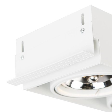 Lamponline Inbouwspot Bado 2 lichts AR111 wit Trimless Lamponline Inbouwspot Bado 2 lichts AR111 wit Trimless