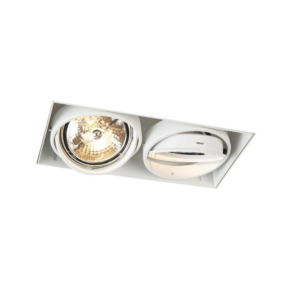 Lamponline Inbouwspot Bado 2 lichts AR111 wit Trimless Lamponline Inbouwspot Bado 2 lichts AR111 wit Trimless