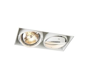 Inbouwspot Bado 2 lichts AR111 wit Trimless Inbouwspot Bado 2 lichts AR111 wit Trimless