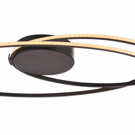 Freelight Plafondlamp Ophelia zwart ovaal groot Freelight Plafondlamp Ophelia zwart ovaal groot