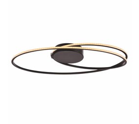 Freelight Plafondlamp Ophelia zwart ovaal groot Freelight Plafondlamp Ophelia zwart ovaal groot