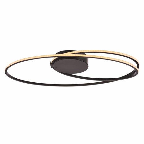 Freelight Plafondlamp Ophelia zwart ovaal groot Freelight Plafondlamp Ophelia zwart ovaal groot