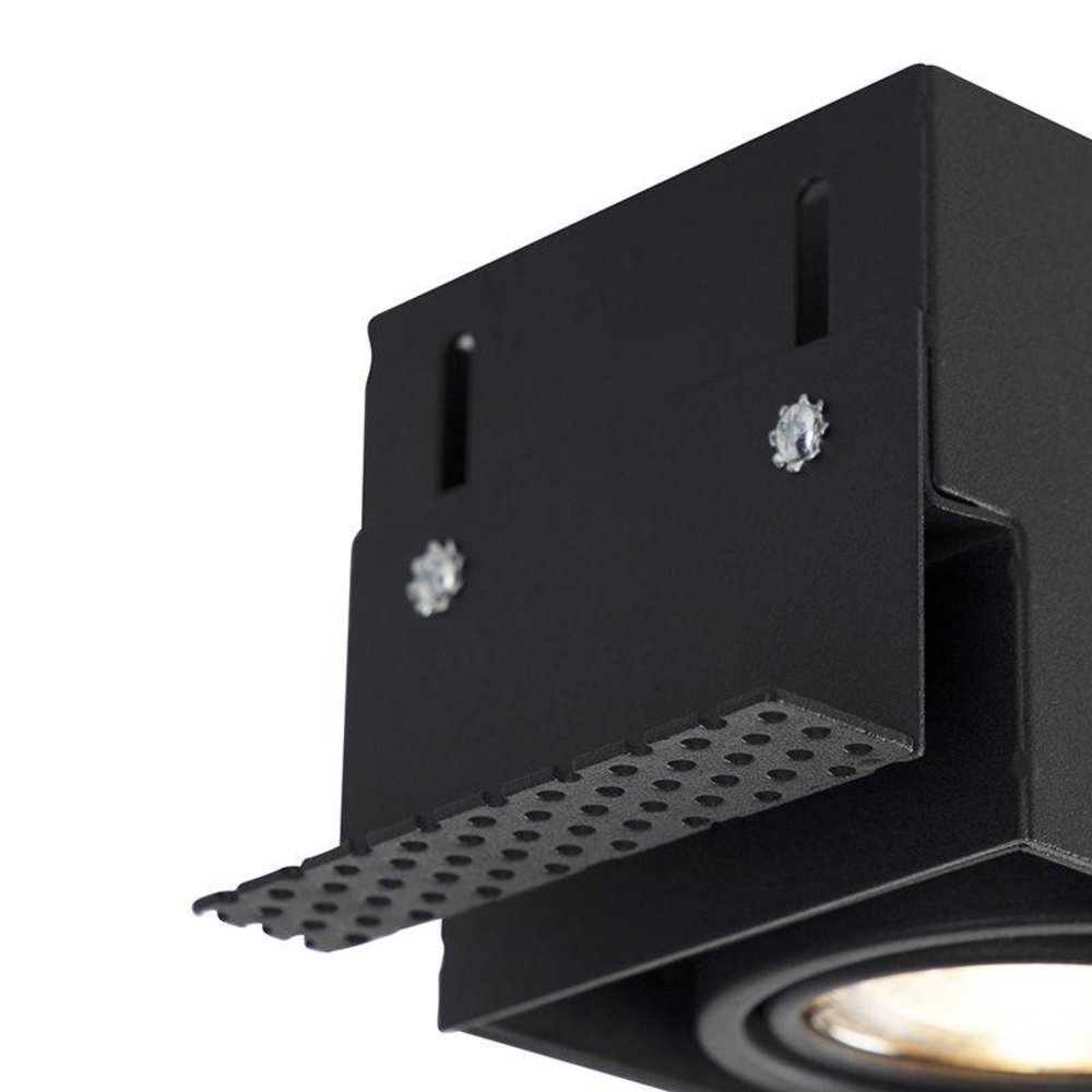 Inbouwspot Bado 3 lichts Gu10 zwart Trimless