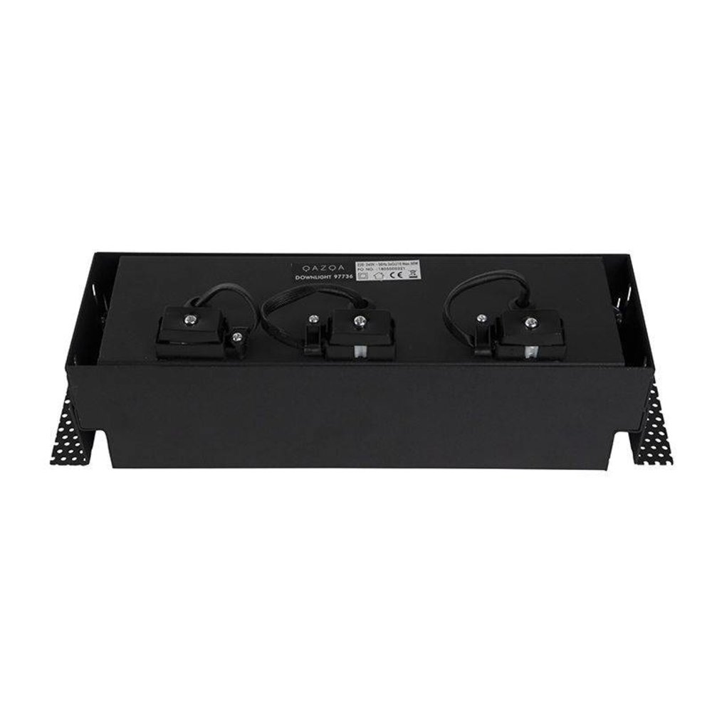 Inbouwspot Bado 3 lichts Gu10 zwart Trimless