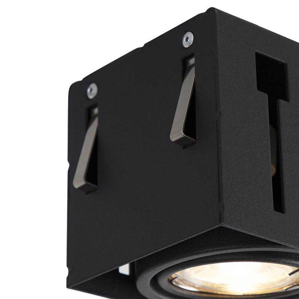 Inbouwspot Bado 3 lichts Gu10 zwart Trimless