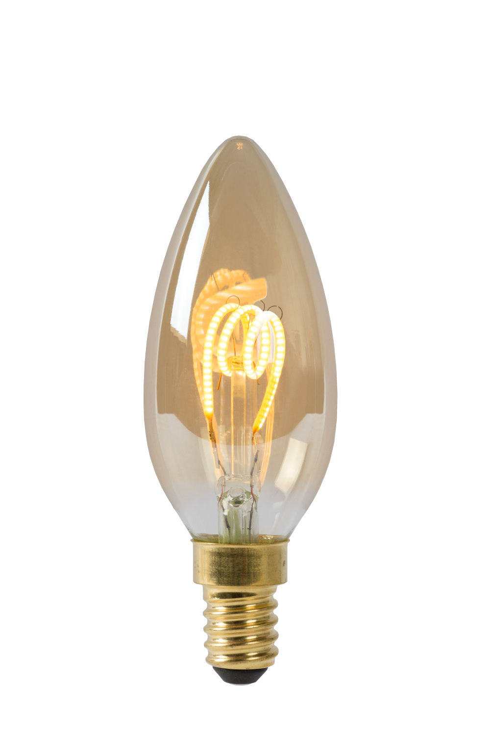 Lamp LED C35 E14 3W 115LM 2200K Dimbaar Amber