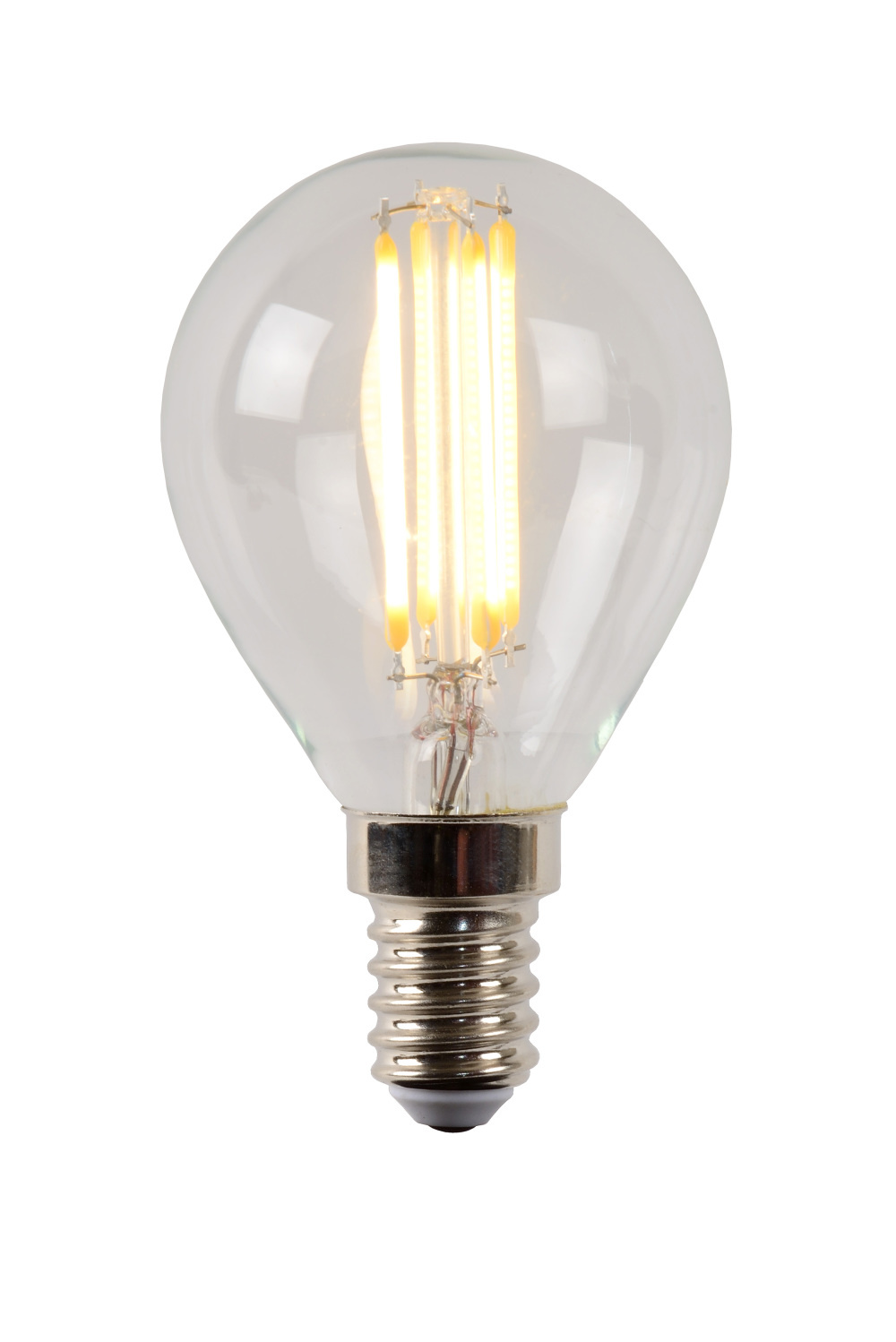 Lucide P45 - Filament lamp - Ø 4,5 cm - LED Dimb. - E14 - 1x4W 2700K - Transparant