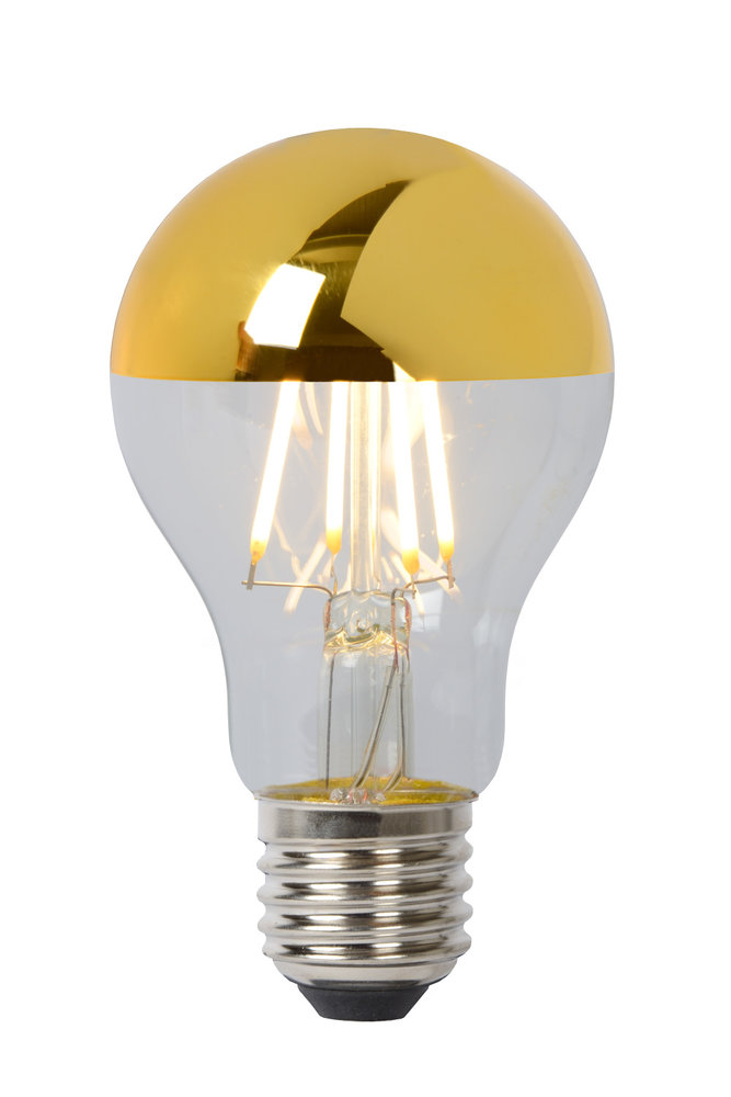 Ass Eeuwigdurend alleen Lucide A60 SPIEGEL - Filament lamp - Ø 6 cm - LED Dimb. - E27 - 1x5W 2700K  - Goud - Lamponline.nl