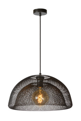 Lucide MESH - Hanglamp - Ø 45 cm - 1xE27 - Zwart Lucide MESH - Hanglamp - Ø 45 cm - 1xE27 - Zwart