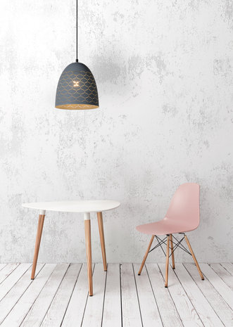 Lucide GALLA - Hanglamp - Ø 25 cm - 1xE27 - Grijs Lucide GALLA - Hanglamp - Ø 25 cm - 1xE27 - Grijs