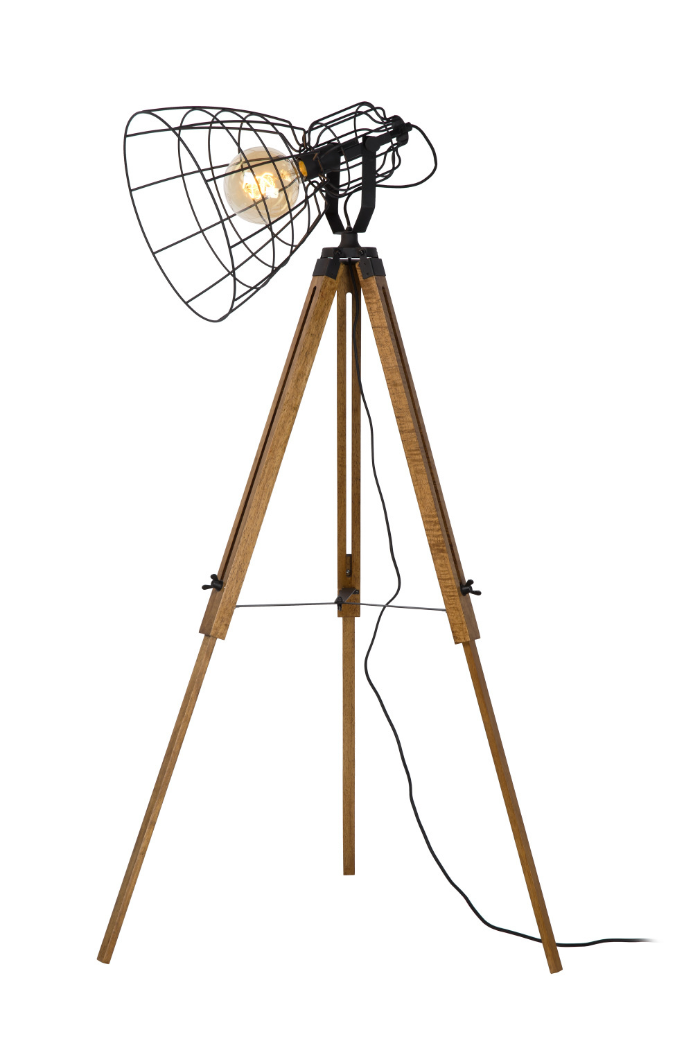 Lucide Joshua Xl Vloerlamp E2740W H155Cm Zwart lucide kopen in de aanbieding