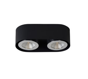 Lucide RADUS Plafondlicht LED 2x5W 450LM 3000K Zwart Lucide RADUS Plafondlicht LED 2x5W 450LM 3000K Zwart