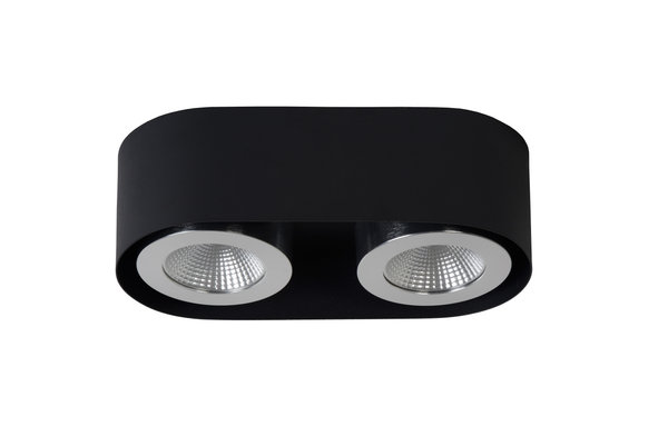Lucide RADUS Plafondlicht LED 2x5W 450LM 3000K Zwart Lucide RADUS Plafondlicht LED 2x5W 450LM 3000K Zwart