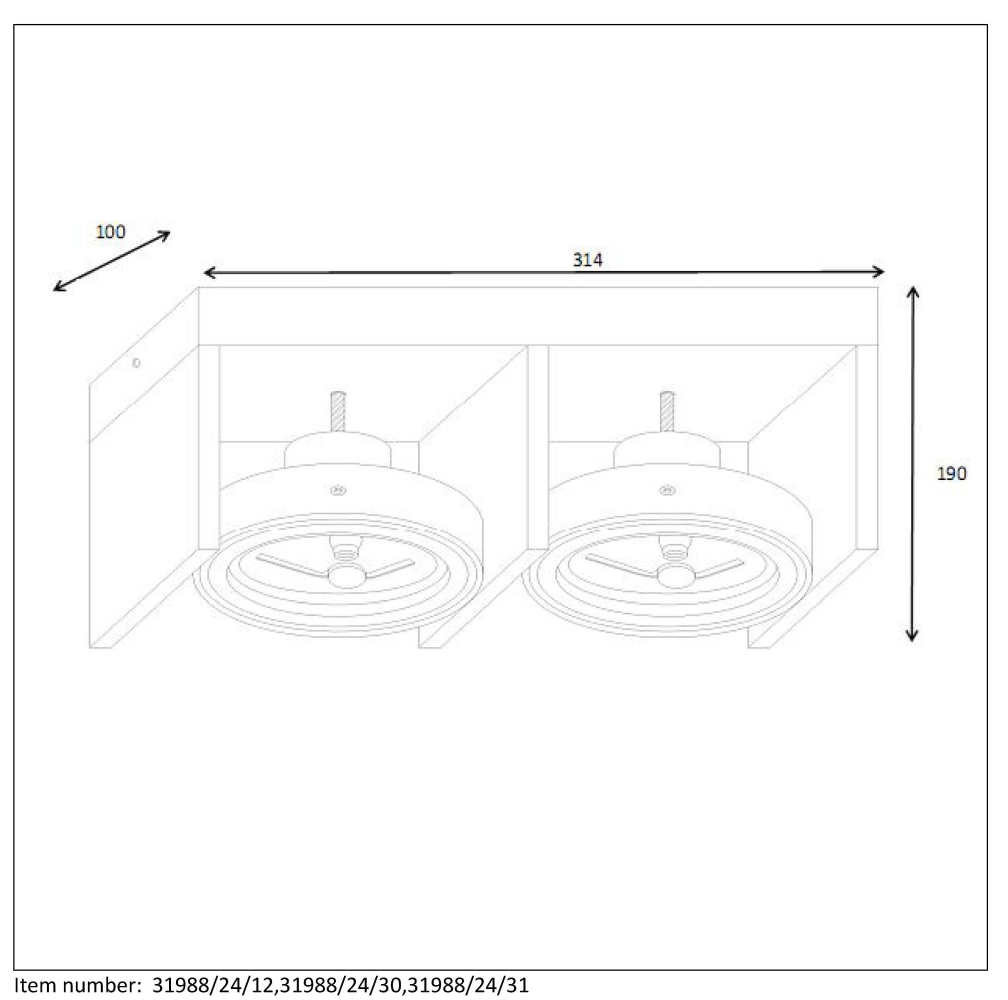 Lucide ZETT-LED Spot 2xAR111 12W 600LM 2700K Alu Lucide ZETT-LED Spot 2xAR111 12W 600LM 2700K Alu