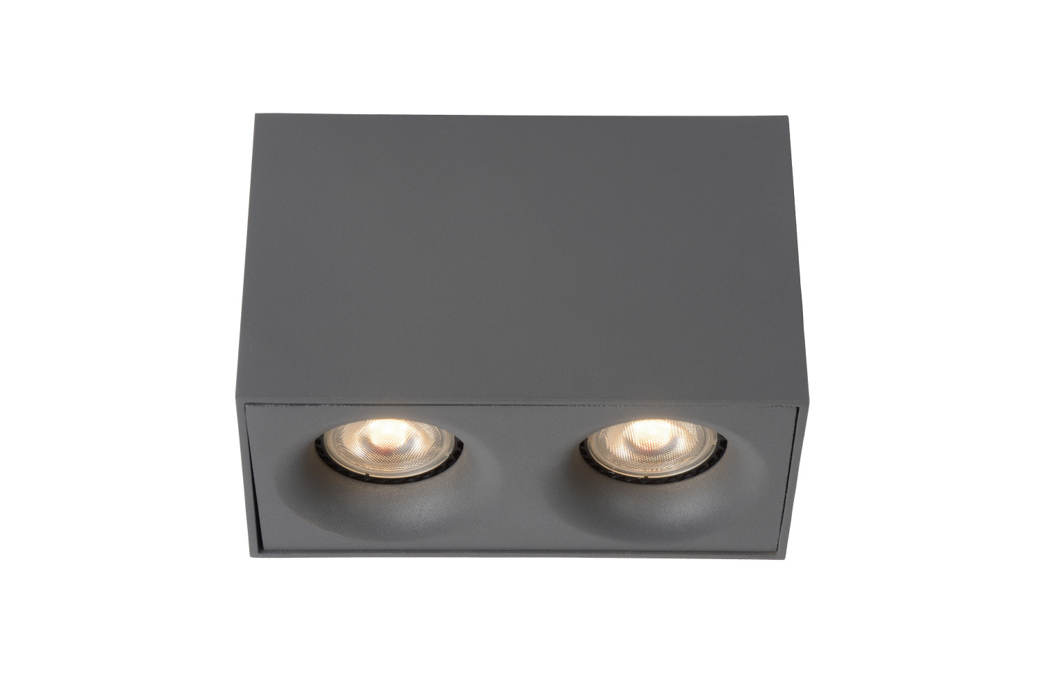 Lucide BENTOO-LED Spot GU10/5Wincl L16,5 W68 H11cm Grijs Lucide BENTOO-LED Spot GU10/5Wincl L16,5 W68 H11cm Grijs