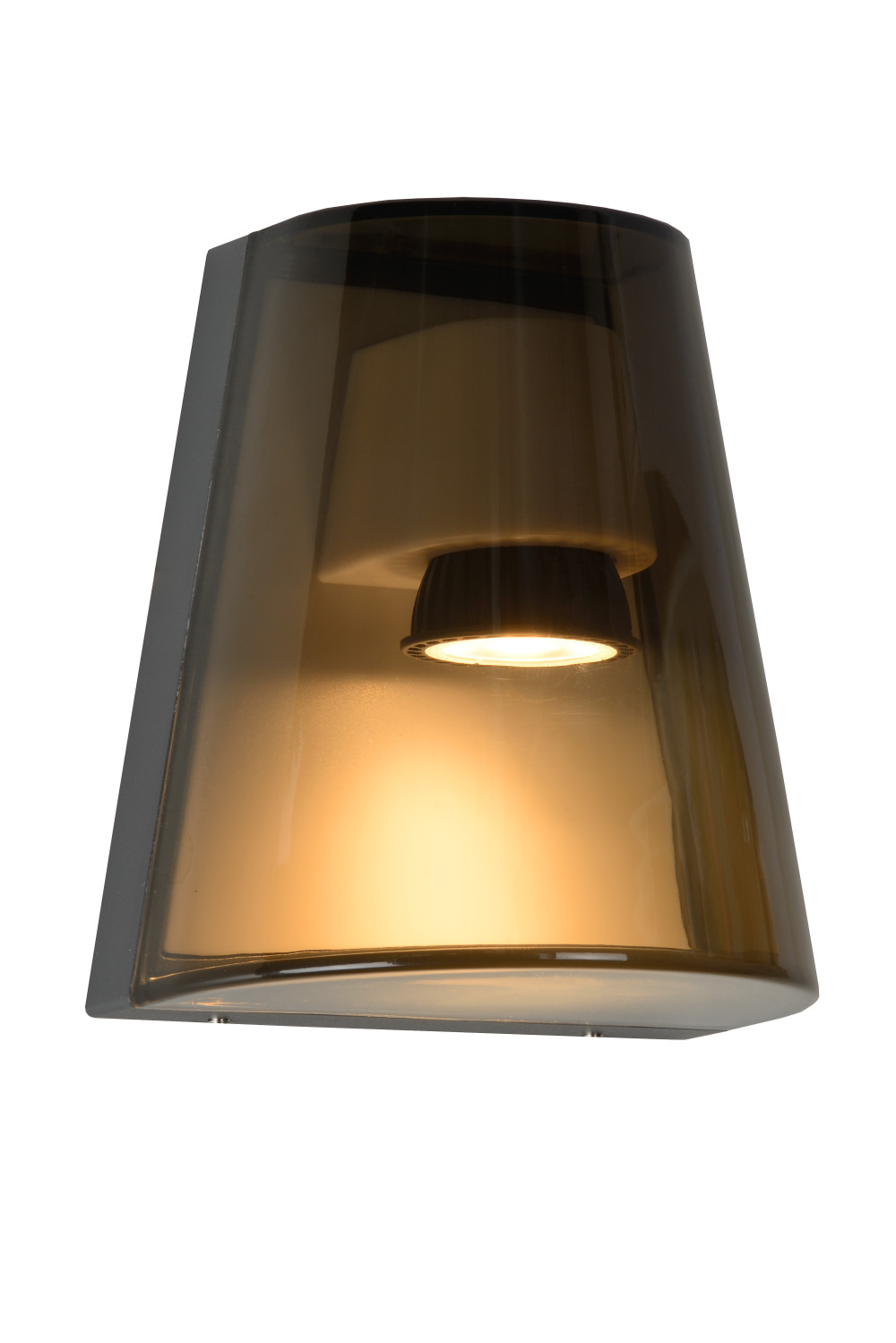 Lucide Freo Wandlicht Ip54 Gu1012W H166Cm Rookglas lucide kopen in de aanbieding