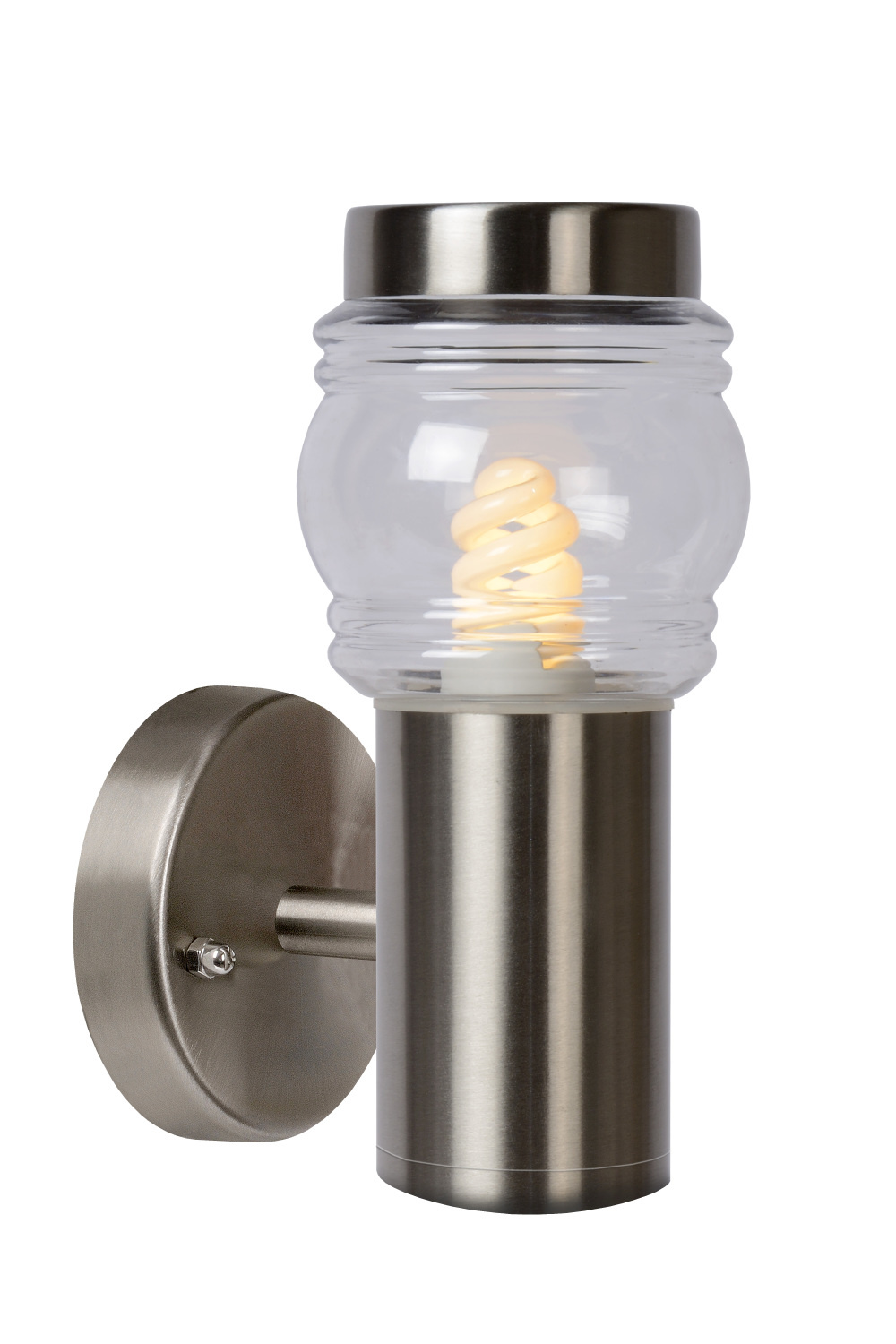 Lucide MIRANE Wandlicht IP44 E14 H20cm Ø9 Alu Lucide MIRANE Wandlicht IP44 E14 H20cm Ø9 Alu