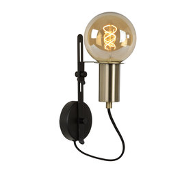 Lucide MALCOLM - Wandlamp - 1xE27 - Zwart Lucide MALCOLM - Wandlamp - 1xE27 - Zwart