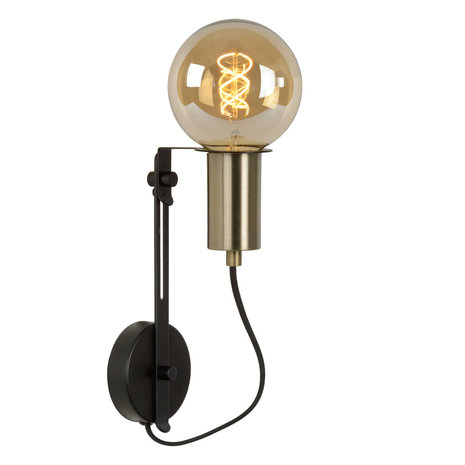 Lucide MALCOLM - Wandlamp - 1xE27 - Zwart Lucide MALCOLM - Wandlamp - 1xE27 - Zwart