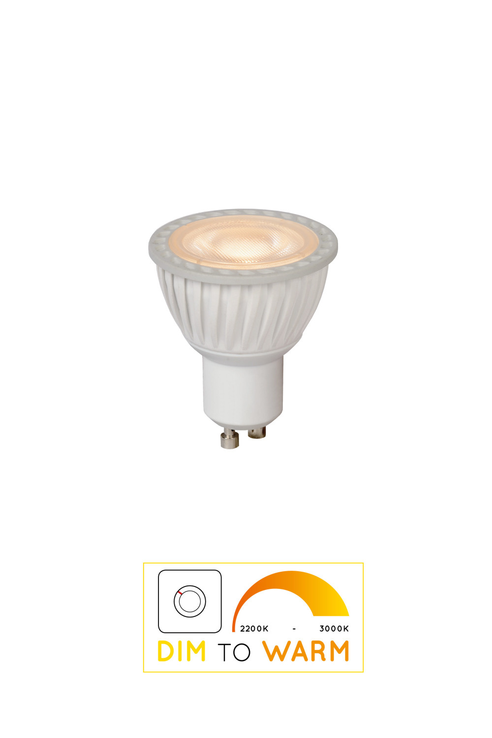 LED BULB Dimbaar GU10-5W DIM TO WARM Wit