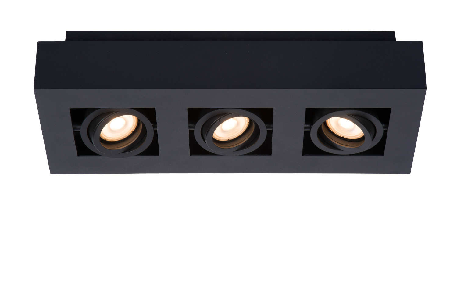 Lucide XIRAX Plafondspot-Zwart-LED DTW-3xGU10-5W