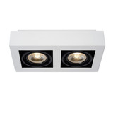 Lucide ZEFIX - Plafondspot - LED Dim to warm - GU10 (ES111) - 2x12W 2200K/3000K - Wit Lucide ZEFIX - Plafondspot - LED Dim to warm - GU10 (ES111) - 2x12W 2200K/3000K - Wit