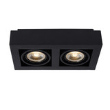Lucide ZEFIX - Plafondspot - LED Dim to warm - GU10 (ES111) - 2x12W 2200K/3000K - Zwart Lucide ZEFIX - Plafondspot - LED Dim to warm - GU10 (ES111) - 2x12W 2200K/3000K - Zwart