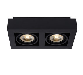 Lucide ZEFIX - Plafondspot - LED Dim to warm - GU10 (ES111) - 2x12W 2200K/3000K - Zwart Lucide ZEFIX - Plafondspot - LED Dim to warm - GU10 (ES111) - 2x12W 2200K/3000K - Zwart