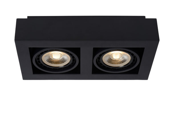 Lucide ZEFIX - Plafondspot - LED Dim to warm - GU10 (ES111) - 2x12W 2200K/3000K - Zwart Lucide ZEFIX - Plafondspot - LED Dim to warm - GU10 (ES111) - 2x12W 2200K/3000K - Zwart