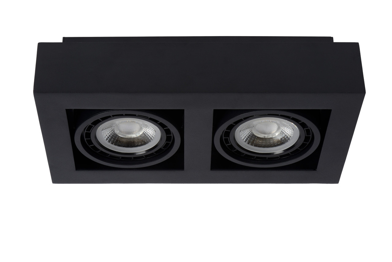 Lucide ZEFIX - Plafondspot - LED Dim to warm - GU10 (ES111) - 2x12W 2200K/3000K - Zwart Lucide ZEFIX - Plafondspot - LED Dim to warm - GU10 (ES111) - 2x12W 2200K/3000K - Zwart
