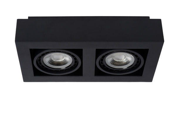 Lucide ZEFIX - Plafondspot - LED Dim to warm - GU10 (ES111) - 2x12W 2200K/3000K - Zwart Lucide ZEFIX - Plafondspot - LED Dim to warm - GU10 (ES111) - 2x12W 2200K/3000K - Zwart