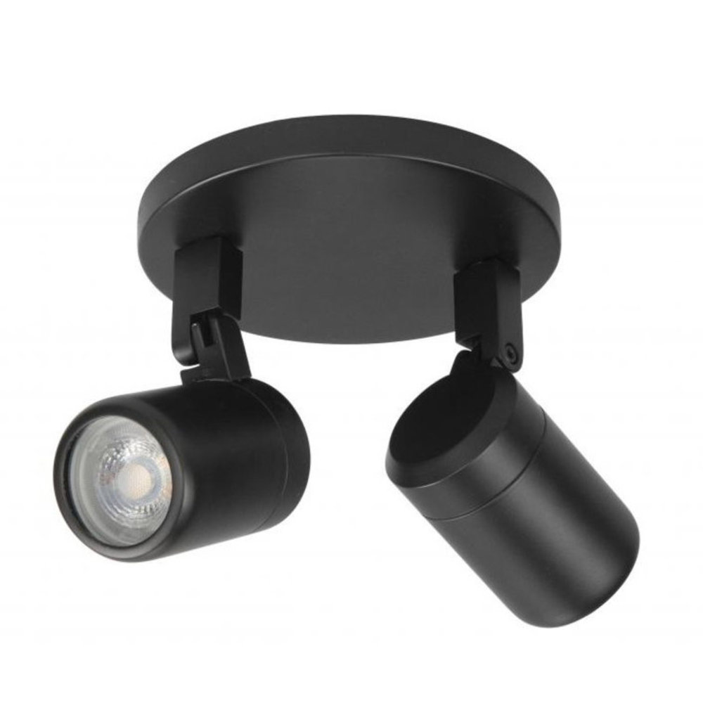 Highlight Spot Rain 2 lichts rond IP44 zwart Highlight Spot Rain 2 lichts rond IP44 zwart