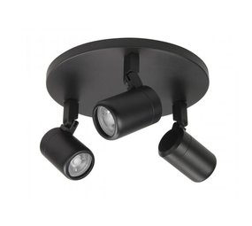 Highlight Spot Rain 3 lichts rond IP44 zwart Highlight Spot Rain 3 lichts rond IP44 zwart