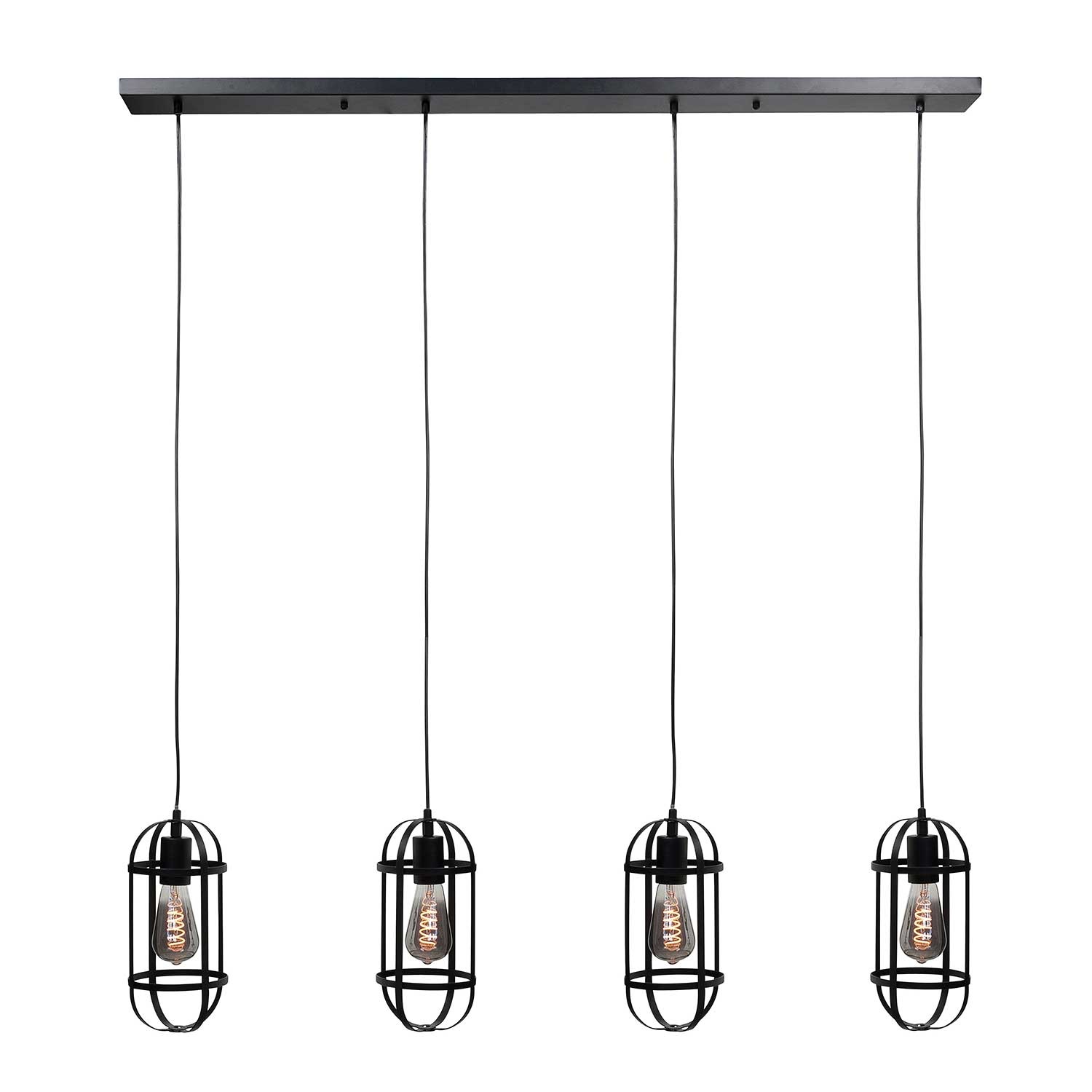 Highlight Hanglamp Longo 4 lichts zwart Highlight Hanglamp Longo 4 lichts zwart