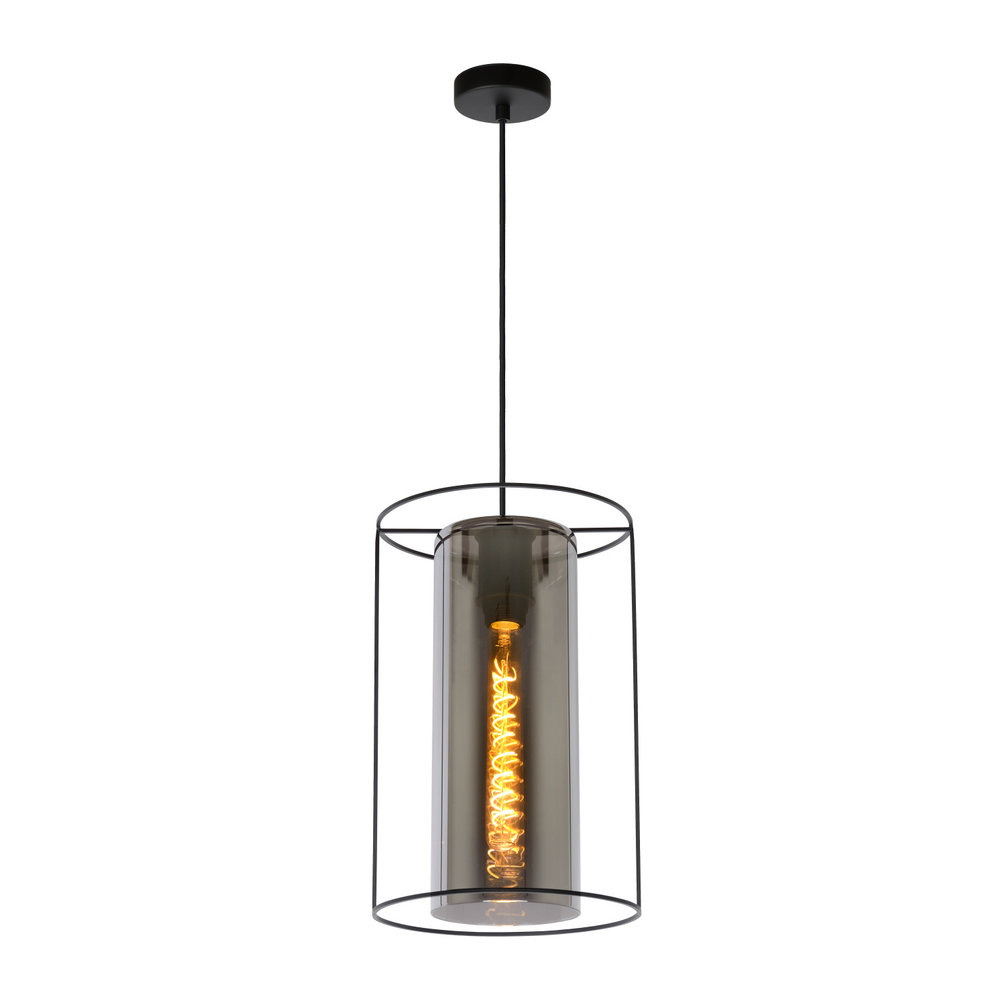 Lucide DOUNIA - Hanglamp - Ø 25 cm - 1xE27 - Zwart
