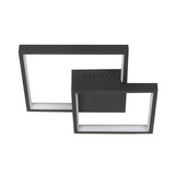 Highlight Plafondlamp Piazza vierkant B  32 cm zwart Highlight Plafondlamp Piazza vierkant B  32 cm zwart
