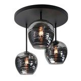 Highlight Plafondlamp Fantasy Apple 3 lichts Ø 45 cm rook glas Highlight Plafondlamp Fantasy Apple 3 lichts Ø 45 cm rook glas