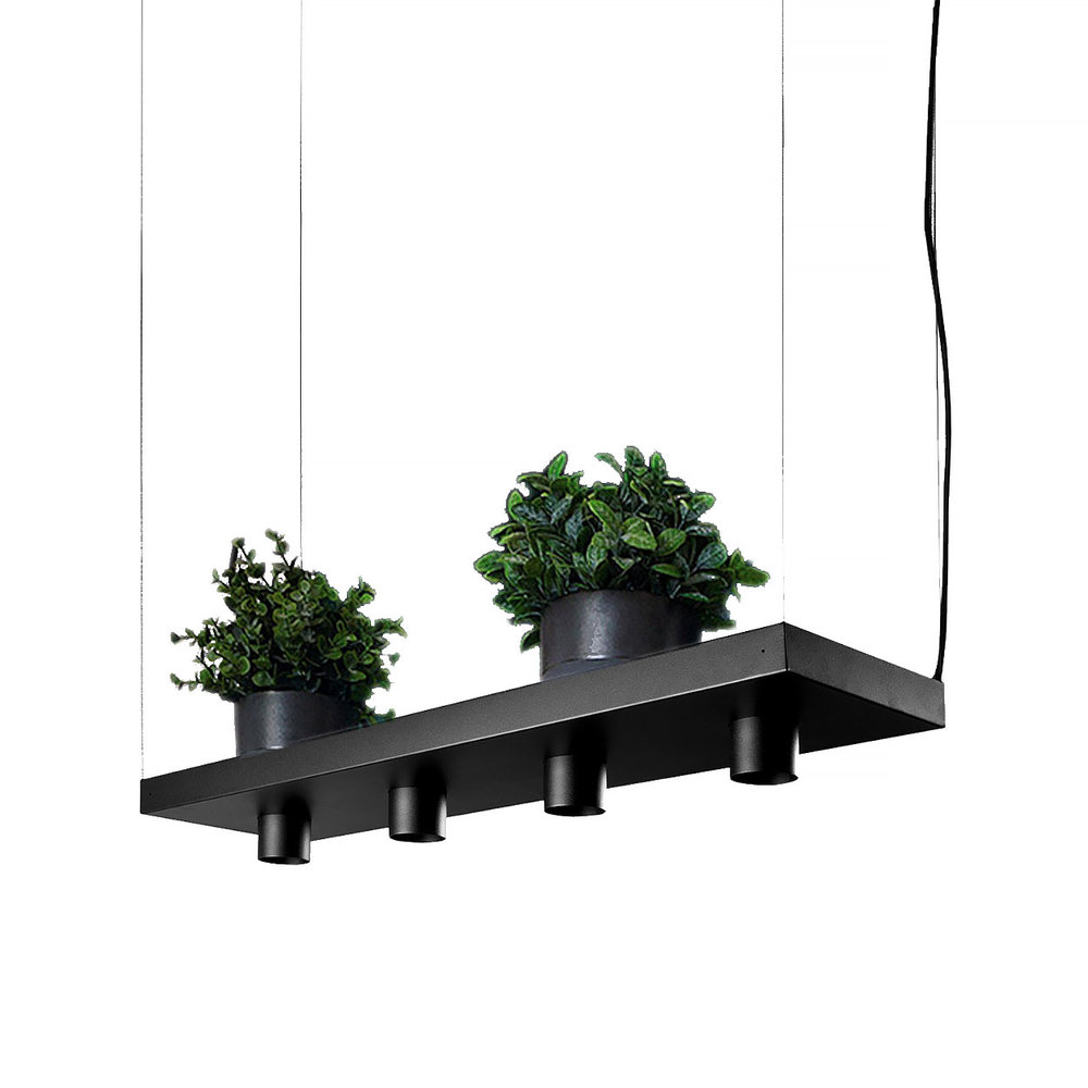 Nowodvorski Hanglamp Plant 4 lichts L 80 cm B 24 cm zwart Nowodvorski Hanglamp Plant 4 lichts L 80 cm B 24 cm zwart