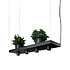 Hanglamp Plant 4 lichts L 80 cm B 24 cm zwart