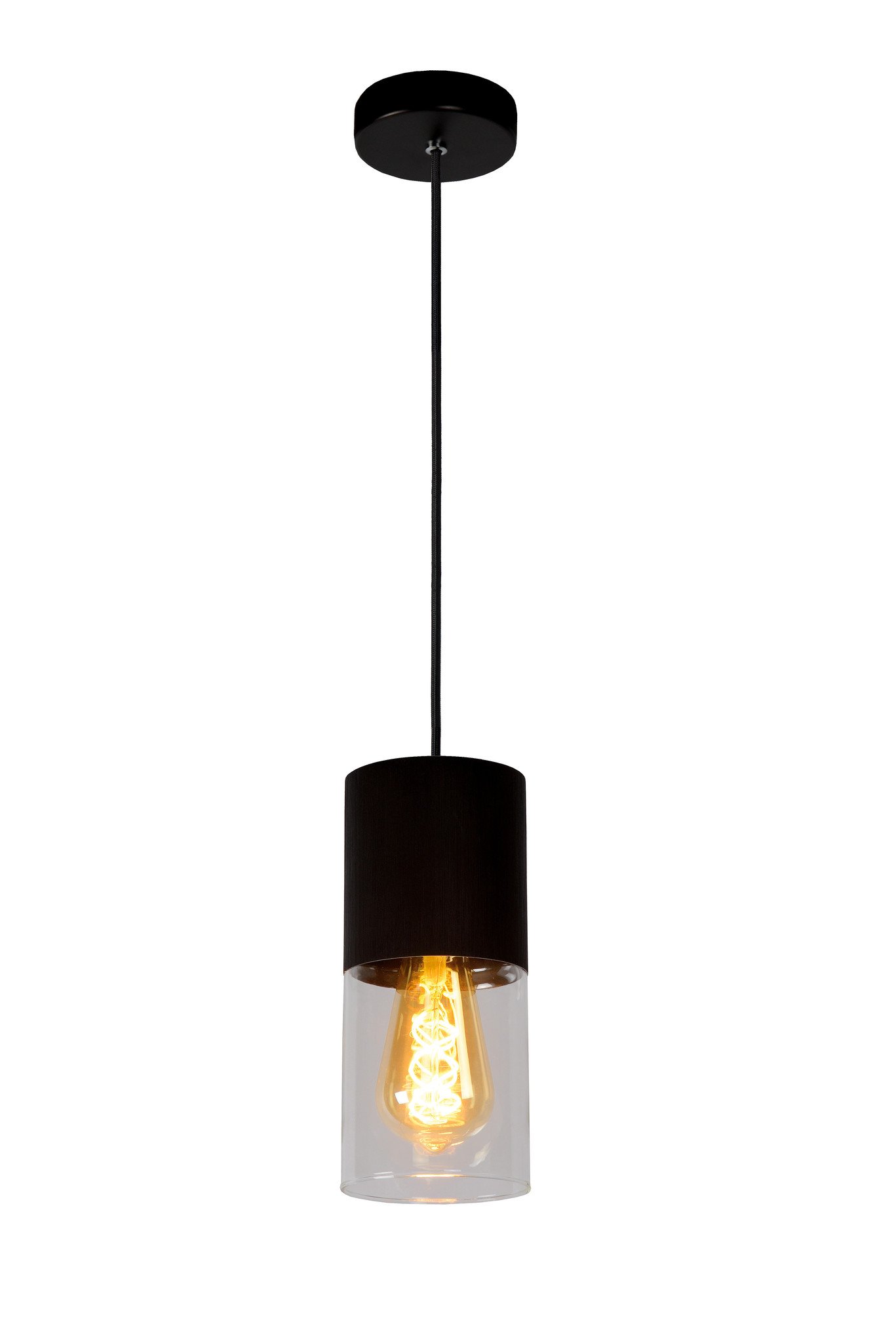 Lucide ZINO Hanglamp-Roest .-Ø10-1xE27-60W-Glas