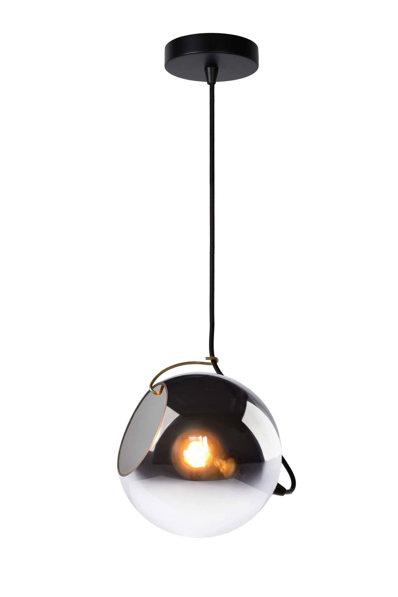 Lucide JAZZLYNN Hanglamp-Fumé-Ø20-1xE27-60W-Glas Lucide JAZZLYNN Hanglamp-Fumé-Ø20-1xE27-60W-Glas