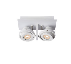 Lucide LANDA - Plafondspot - LED Dim to warm - GU10 - 2x5W 2200K/3000K - Wit