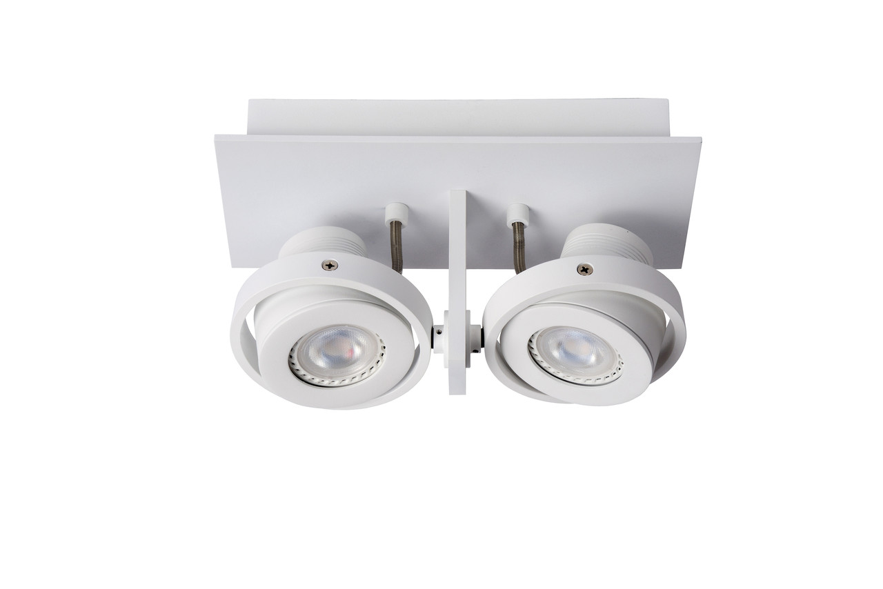 Lucide LANDA - Plafondspot - LED Dim to warm - GU10 - 2x5W 2200K/3000K - Wit Lucide LANDA - Plafondspot - LED Dim to warm - GU10 - 2x5W 2200K/3000K - Wit