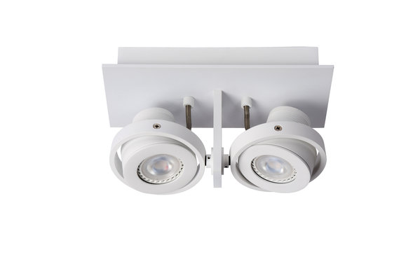 Lucide LANDA - Plafondspot - LED Dim to warm - GU10 - 2x5W 2200K/3000K - Wit Lucide LANDA - Plafondspot - LED Dim to warm - GU10 - 2x5W 2200K/3000K - Wit