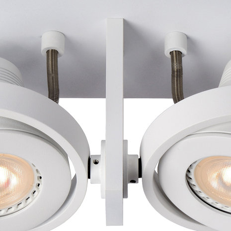 Lucide LANDA - Plafondspot - LED Dim to warm - GU10 - 2x5W 2200K/3000K - Wit Lucide LANDA - Plafondspot - LED Dim to warm - GU10 - 2x5W 2200K/3000K - Wit